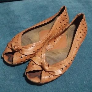 What's What by Aerosoles Leather Tan Flats